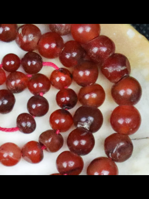 100 round carnelian beads