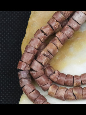 195 old African bauxite beads