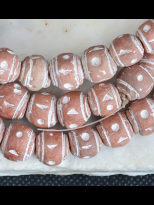 74 terra cotta beads