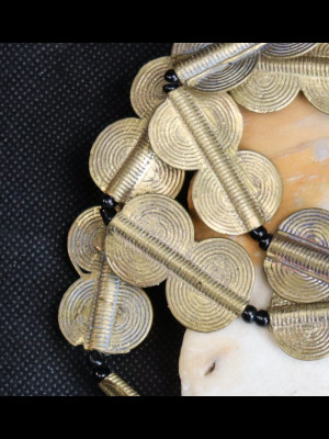Strand of 20 brass beads