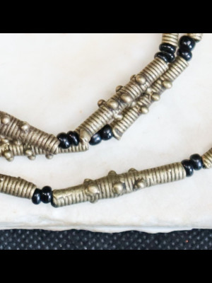 Strand of 20 brass beads