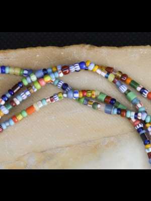 Small multicoloured glass beads