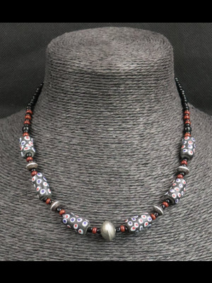 Necklace with glass beads from Ghana