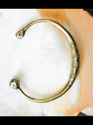 Bracelet in brass, copper and silvered metal