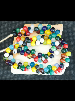 Strand of 144 Bohemian glass trade beads (Bohemian wedding beads)