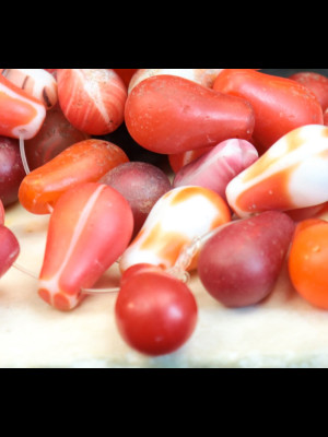 36 big teardrop glass trade beads (Bohemian wedding beads)