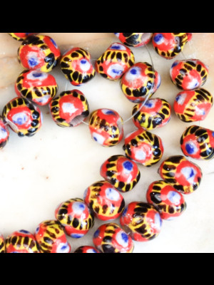 Strand of 51 Kiffa glass beads