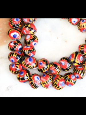 Strand of 41 Kiffa glass beads