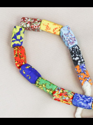 48 glass beads from Ghana