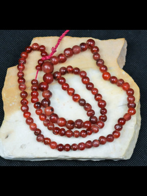 102 carnelian round beads