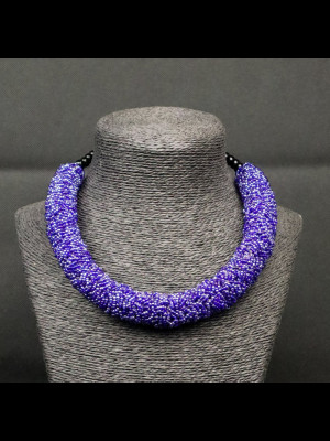Necklace with small glass beads