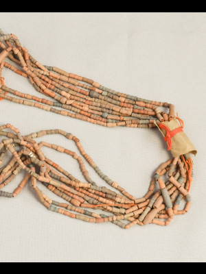 8 strands of old terra cotta beads