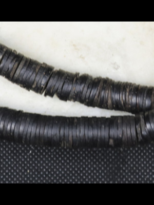 African coconut shell heishi disk beads 10-12mm