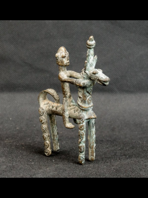 Horse rider in bronze