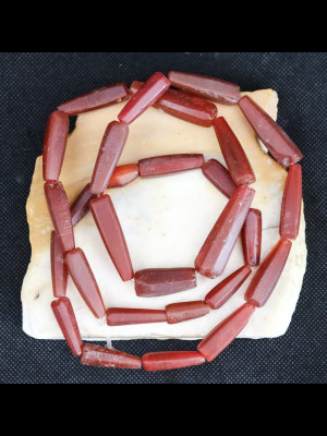 Strand of 28 Bohemian glass trade beads