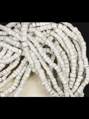 Venetian Porcelain white trade beads (“gumba”)