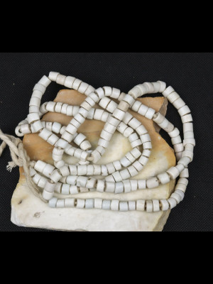 Venetian Porcelain white trade beads (“gumba”)