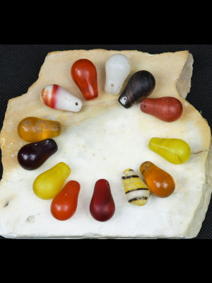 13 Bohemian wedding trade glass beads