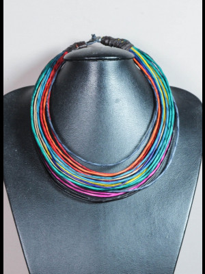 Necklace 20 leather threads