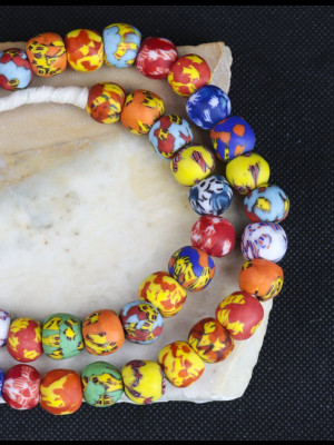 46 glass beads from Ghana