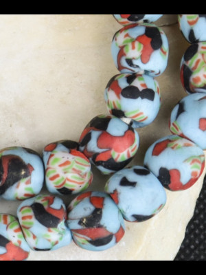 52 glass beads from Ghana
