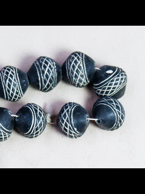 28 terra cotta beads from Mali