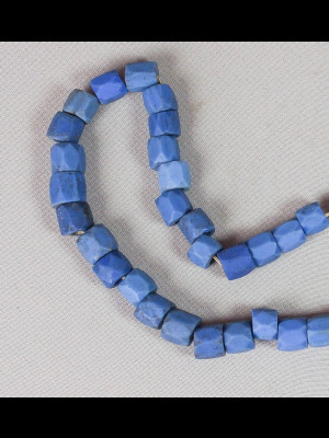 58 Bohemian opaque "Russian Blue" beads