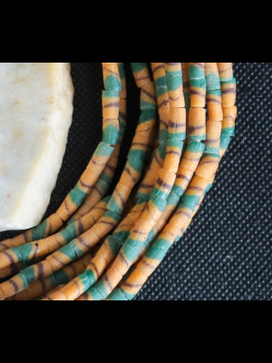 6 strands of glass beads from Ghana