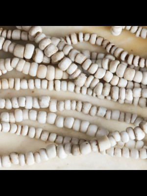 5 strands of small trade beads in porcelain