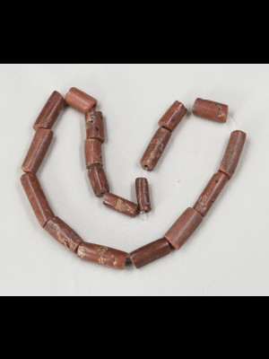 18 vintage African bauxite beads