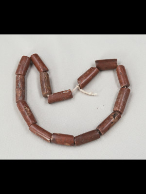 14 old African bauxite beads