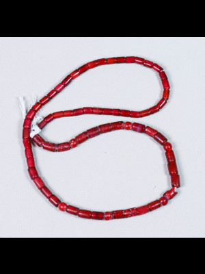 69 white heart glass trade beads