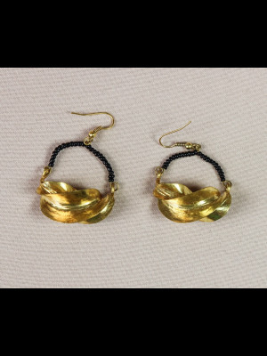 Traditional Fulani earrings in brass