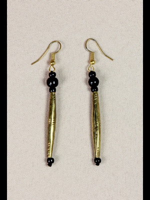 Earrings in brass