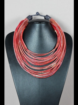 30 recycled plastic threads necklace