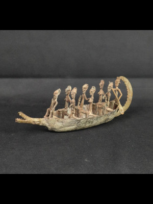 Dogon pirogue (Bronze from Mali)