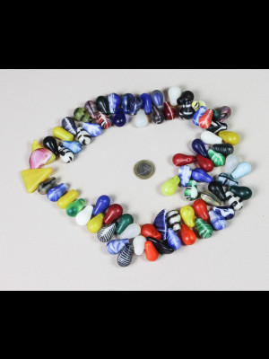76 Bohemian glass trade beads (Bohemian wedding beads)