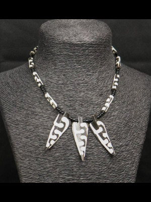   Necklace with bone beads
