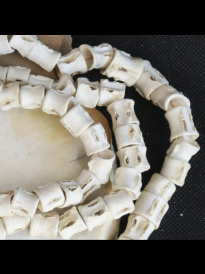 Strand of 124 fish bone beads 10-14mm