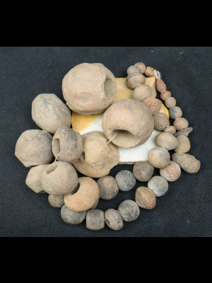 40 antique or ancient terra cotta beads