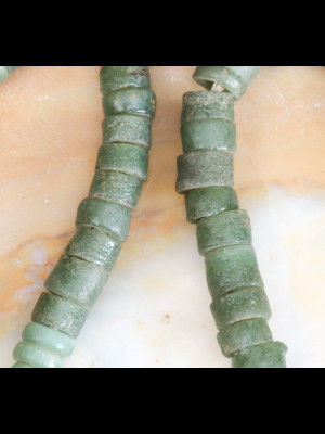 Strand of 119 glass beads from Ghana