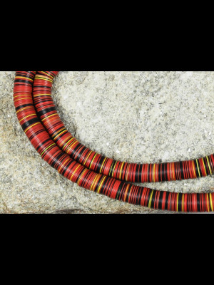 African bakelite heishi disk beads 12mm