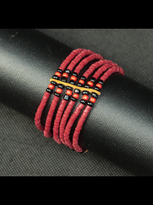 Bracelet in bakelite heishi disks