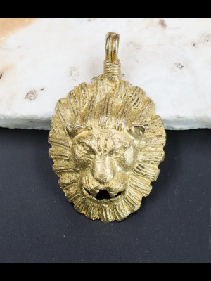 Pendant "head of lion" in brass