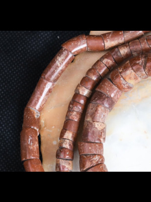 143 old African bauxite beads