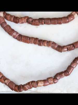198 old African bauxite beads