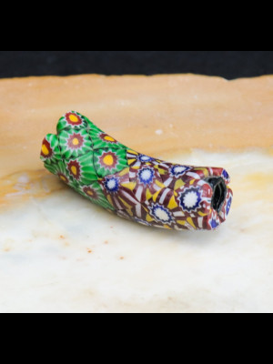Venetian millefiori "elbow" trade bead