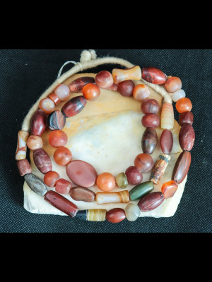 157 ancient excavation beads from Mali