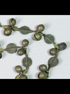 Necklace of 101 old brass beads