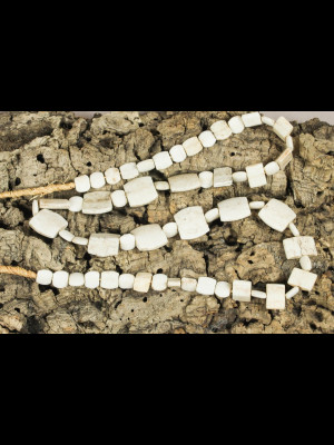 61 old bone beads
